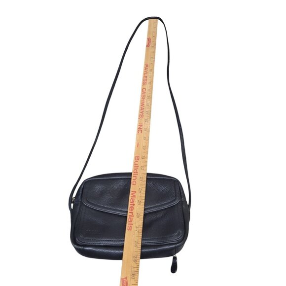 Vintage FOSSIL Black Leather Organizer Crossbody Wallet Multi Pocket Credit Card - Picture 12 of 16